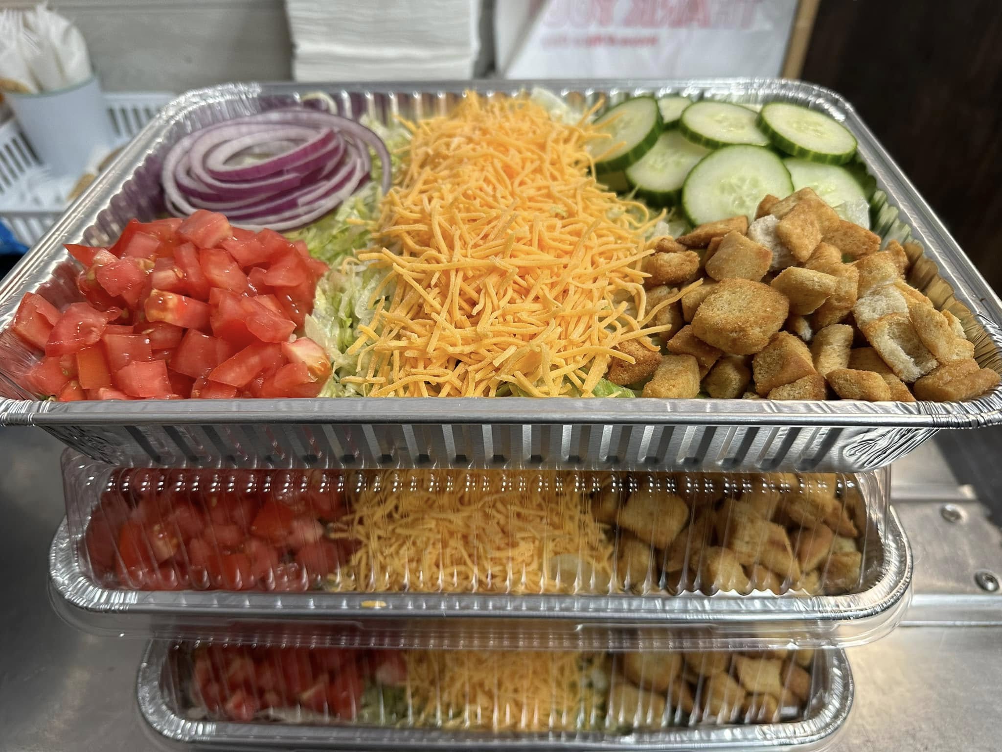 large fresh salads for catering