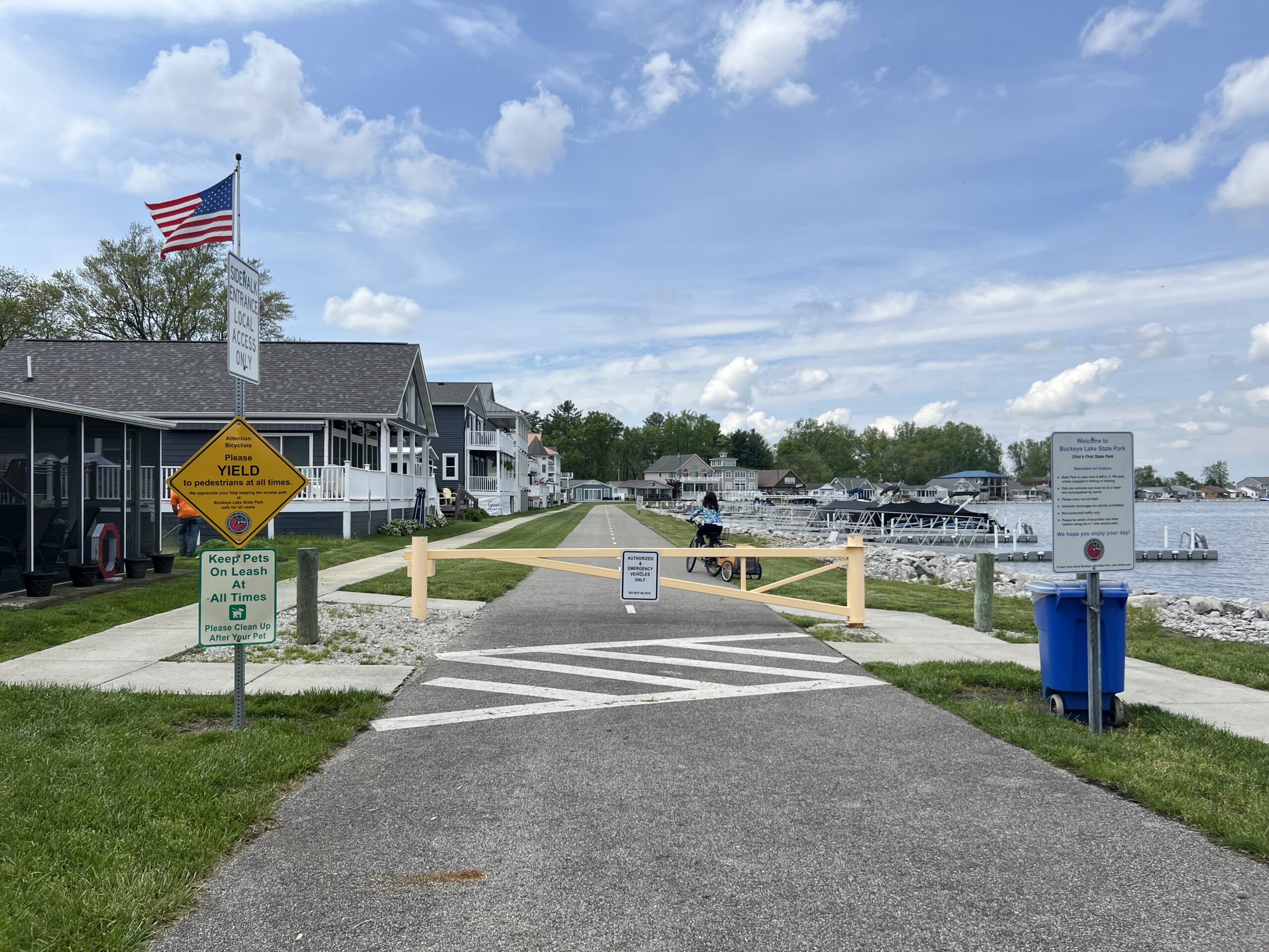 walking and biking trail on the lake