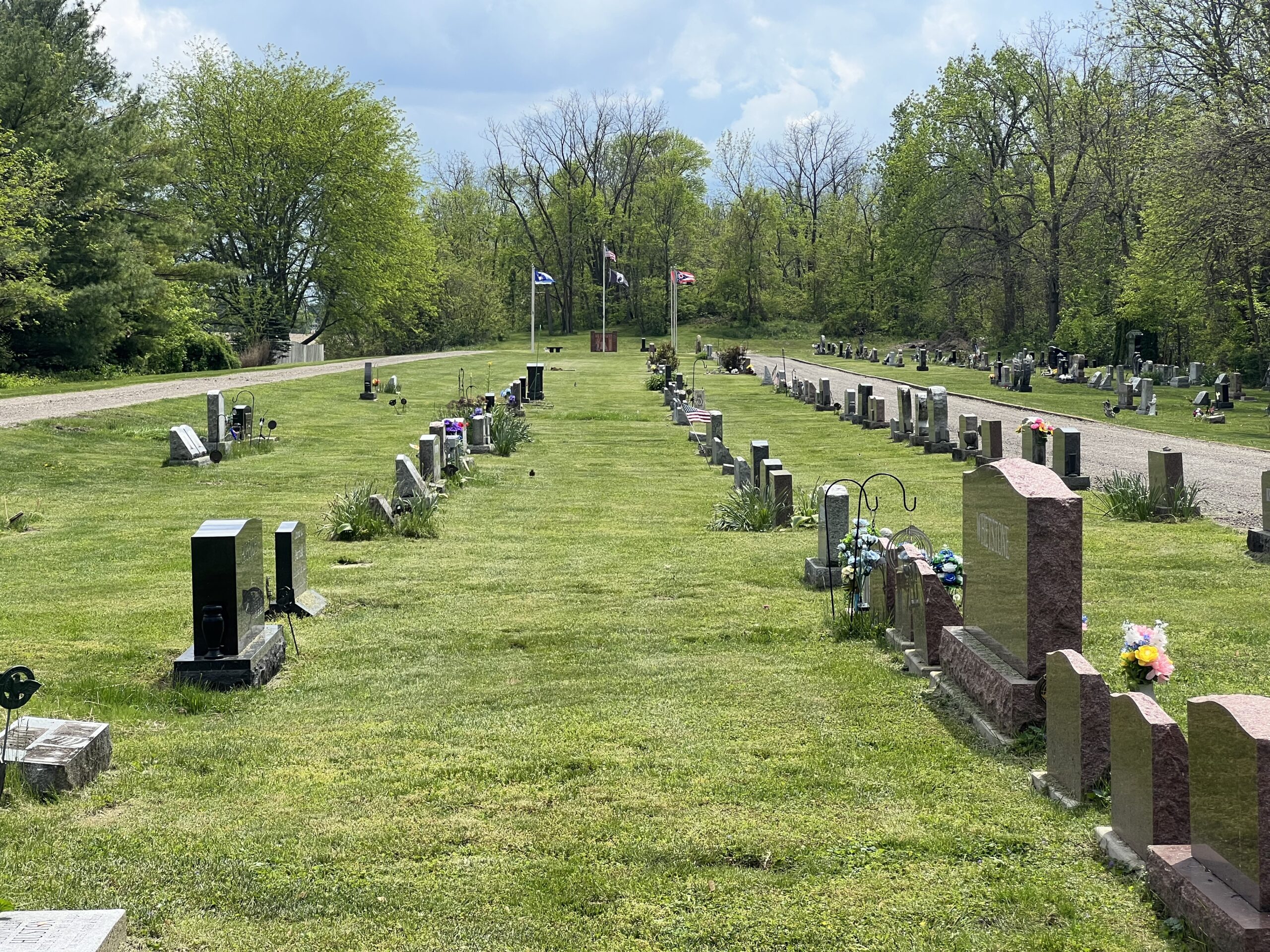 headstones at the graveyard