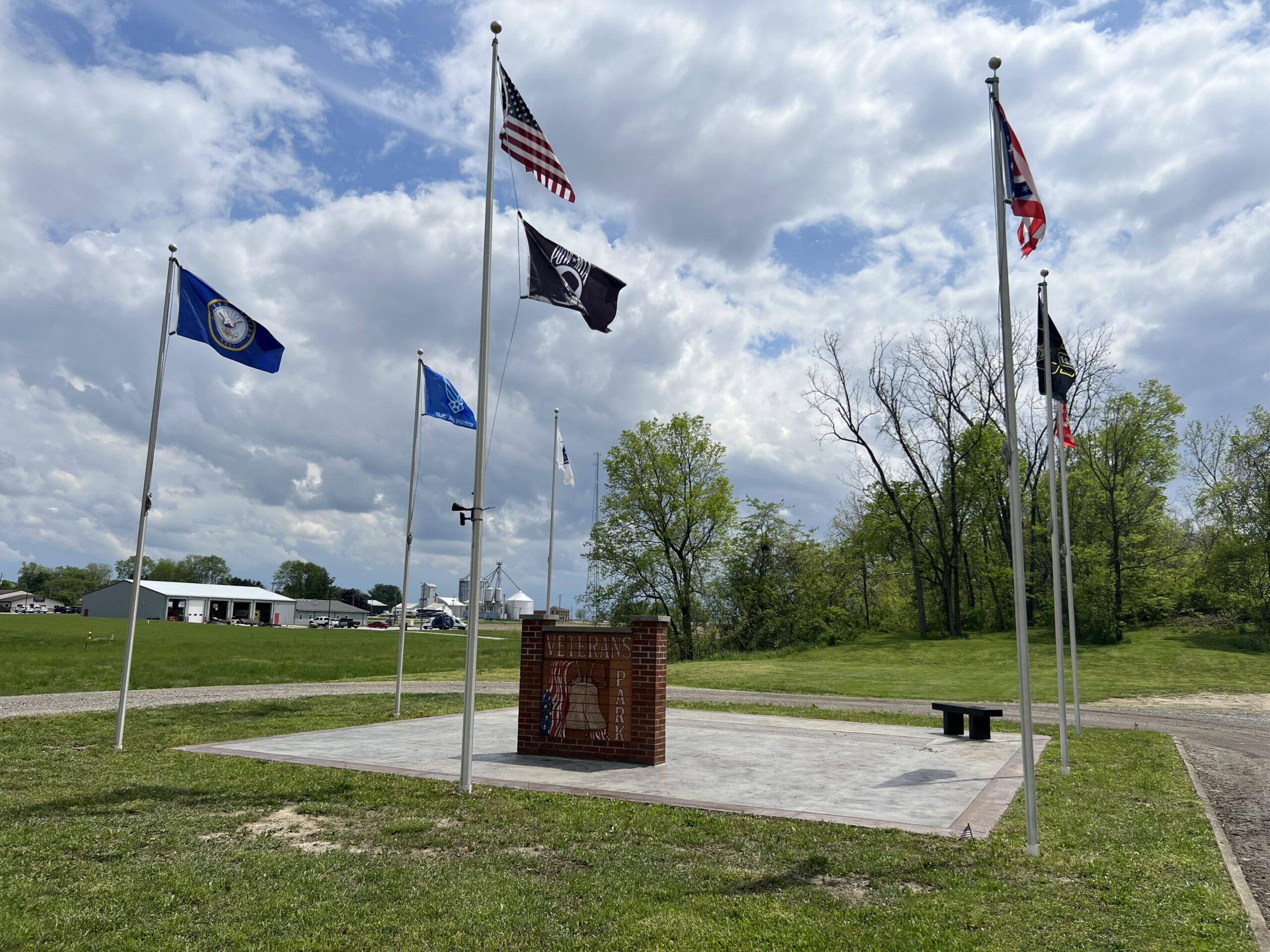 veterans memorial at the cemetary