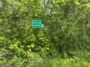 bibler lock sign in thegrass