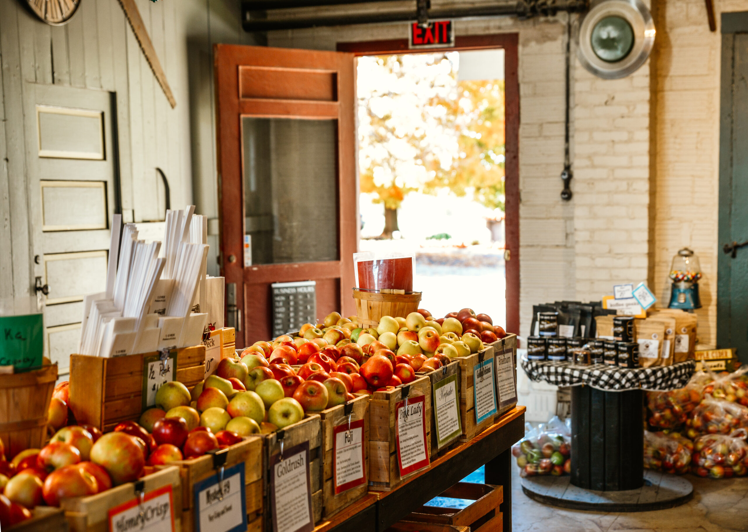 apples at a fruit farm market
