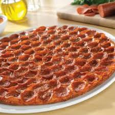 A hot pepperoni pizza from Donatos.