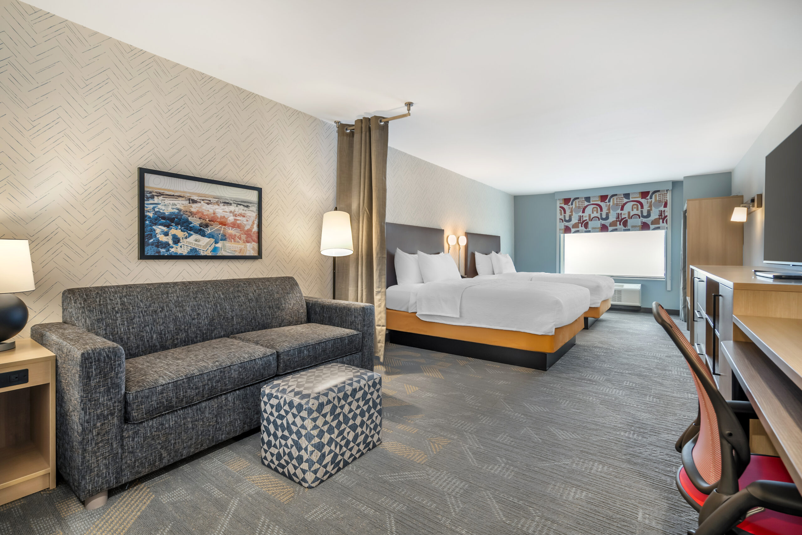 modern hotel bedroom