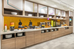 modern hotel breakfast area