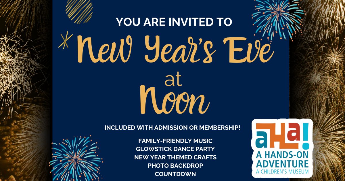 new years eve at noon aha 2025 poster