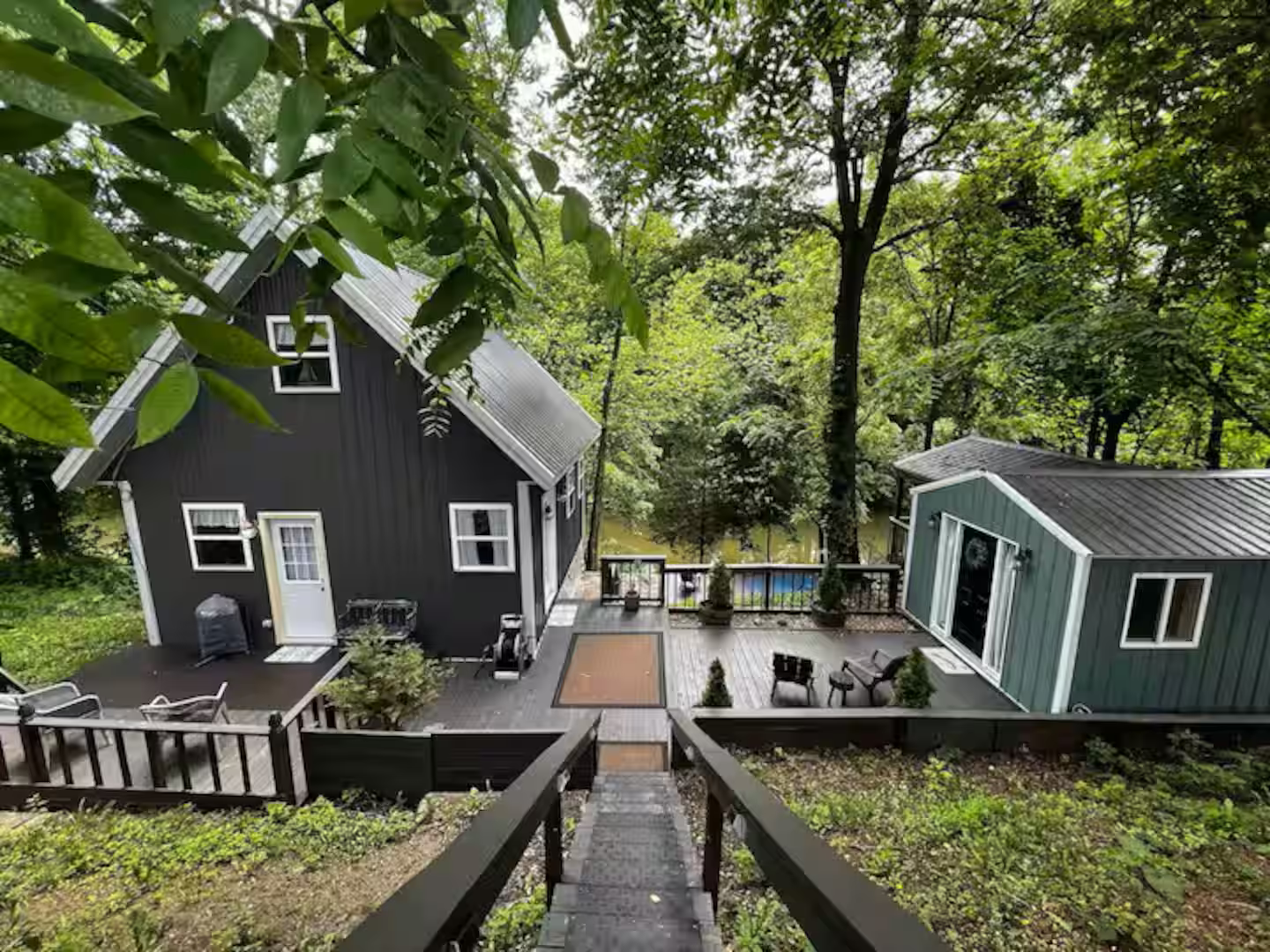 lakeside cottage exterior