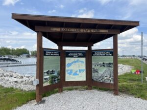 canal heritage site at buckeye lake signage