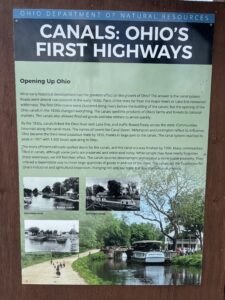 canal heritage site at buckeye lake signage