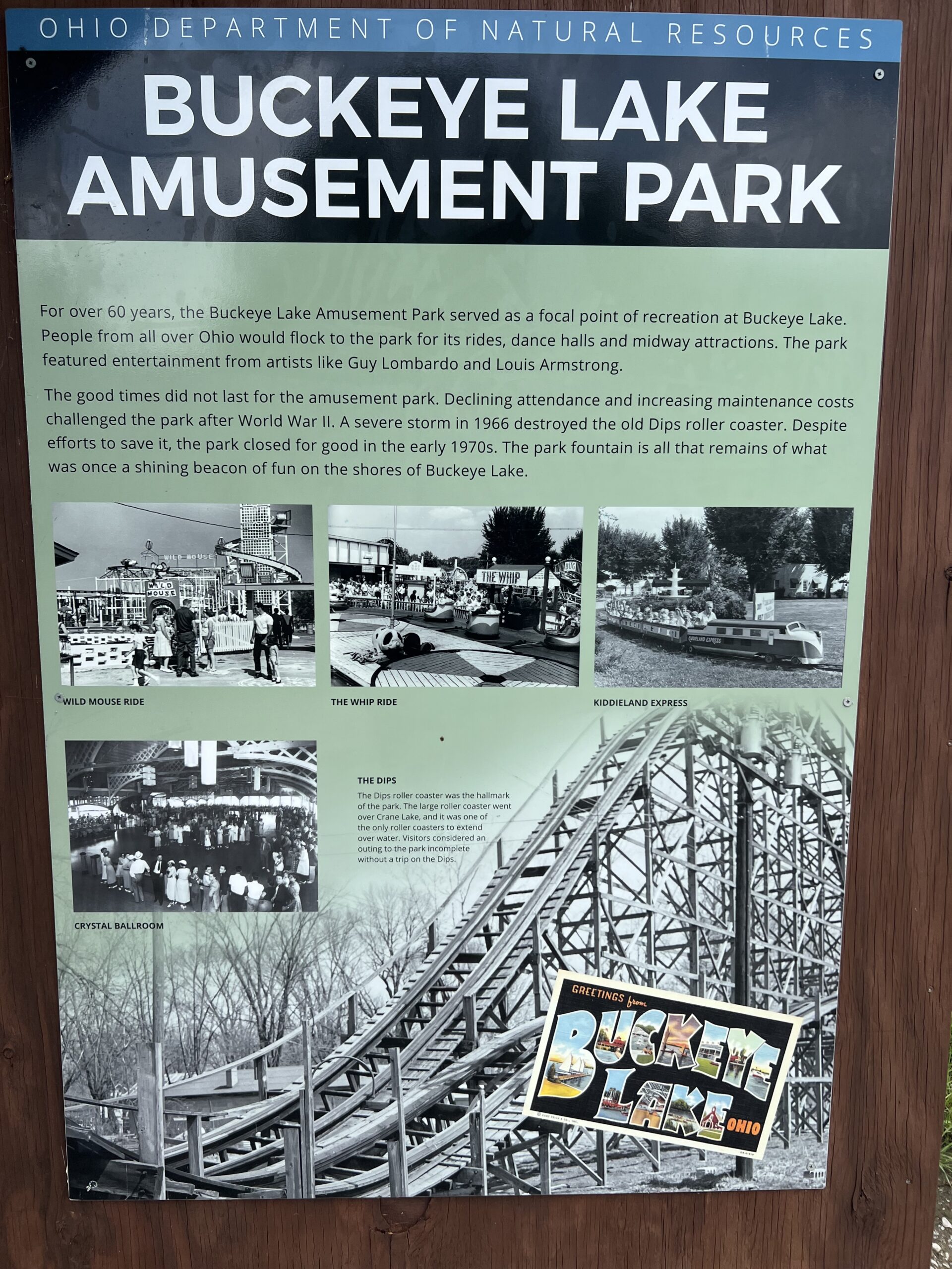 buckeye lake history signage
