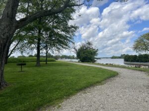 trail at a lakeside park
