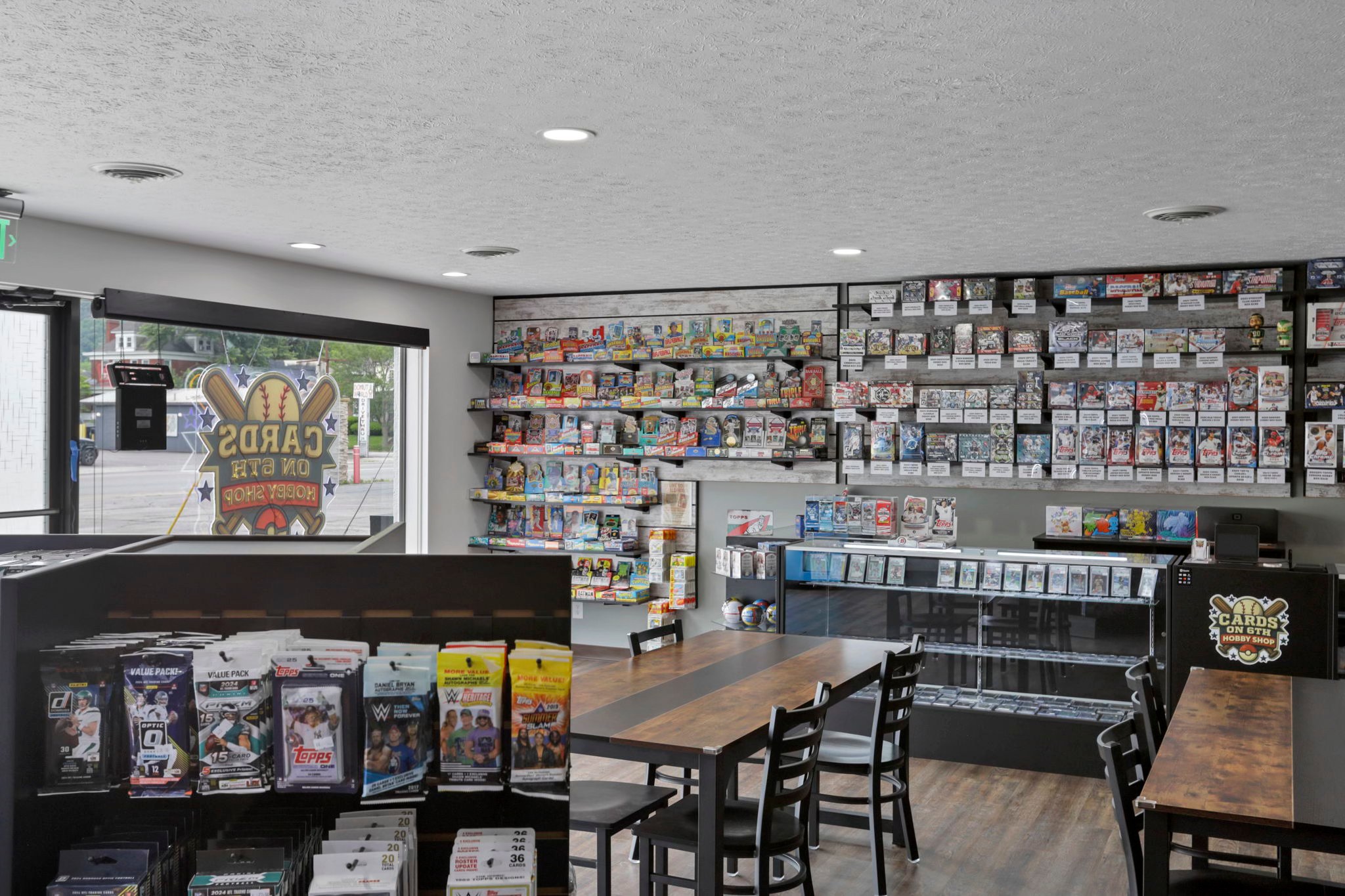 Cards on 6th Hobby Shop interior located in Lancaster Ohio in Fairfield County