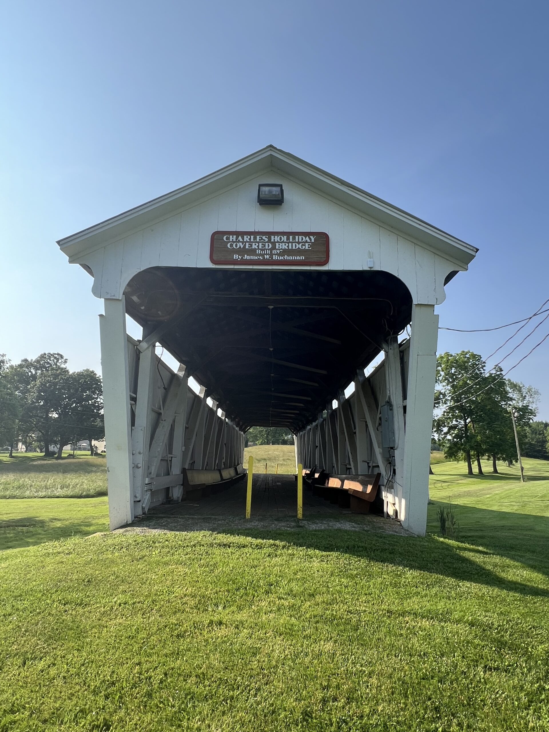 covered bridge in the Millersport Heritage Village