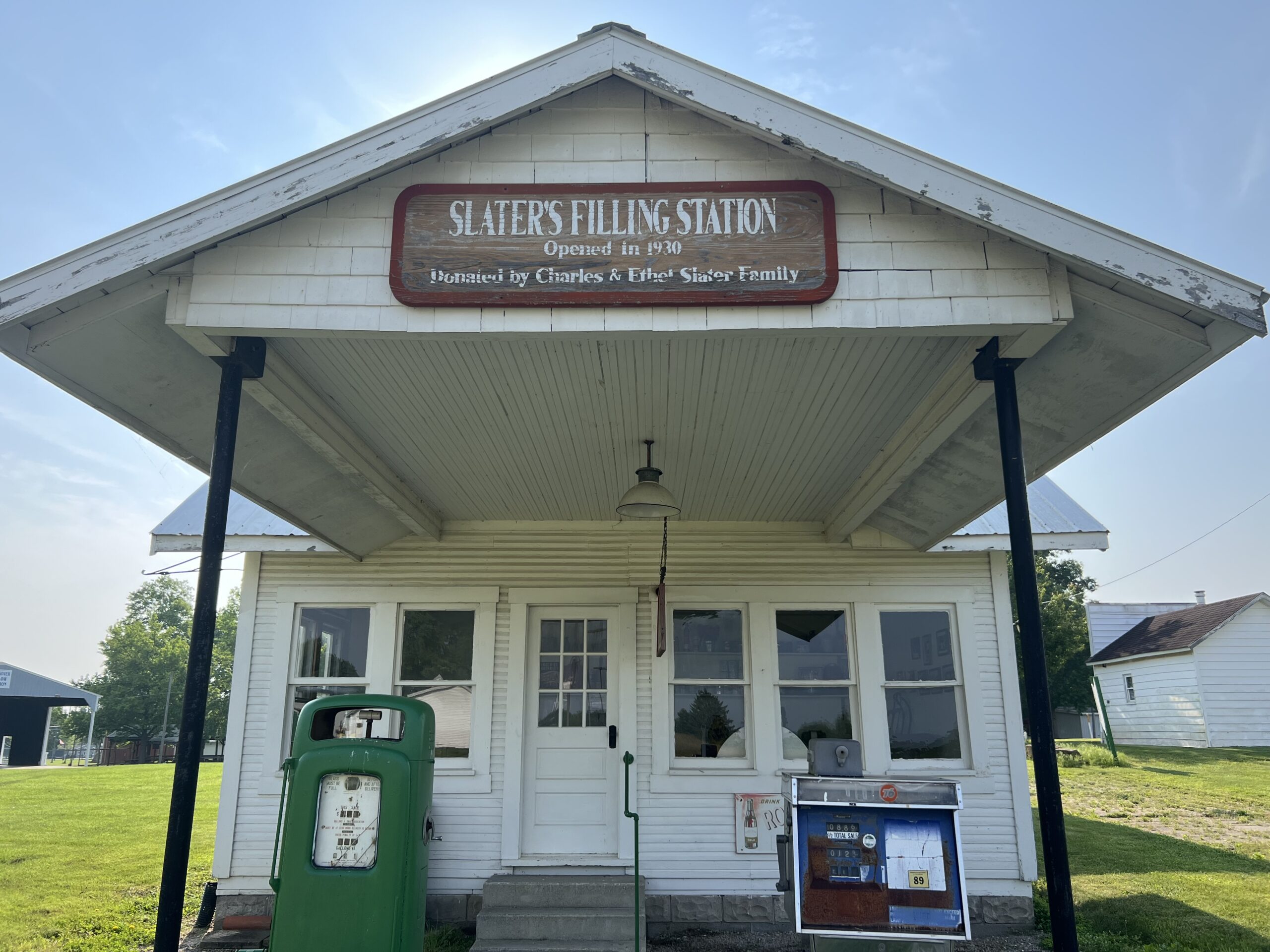 historic gas station in the Millersport Heritage Village