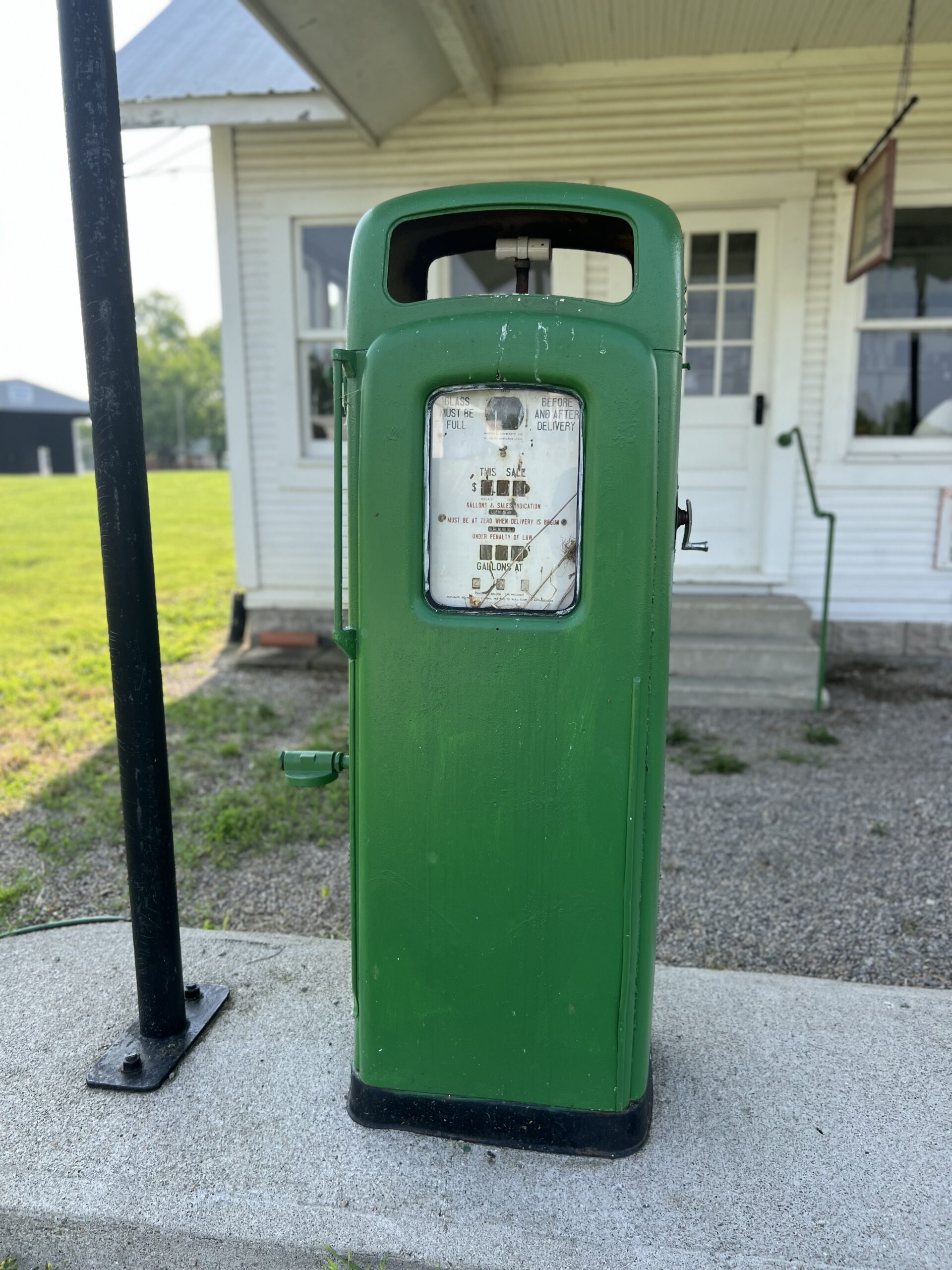 historic gas pump in the Millersport Heritage Village