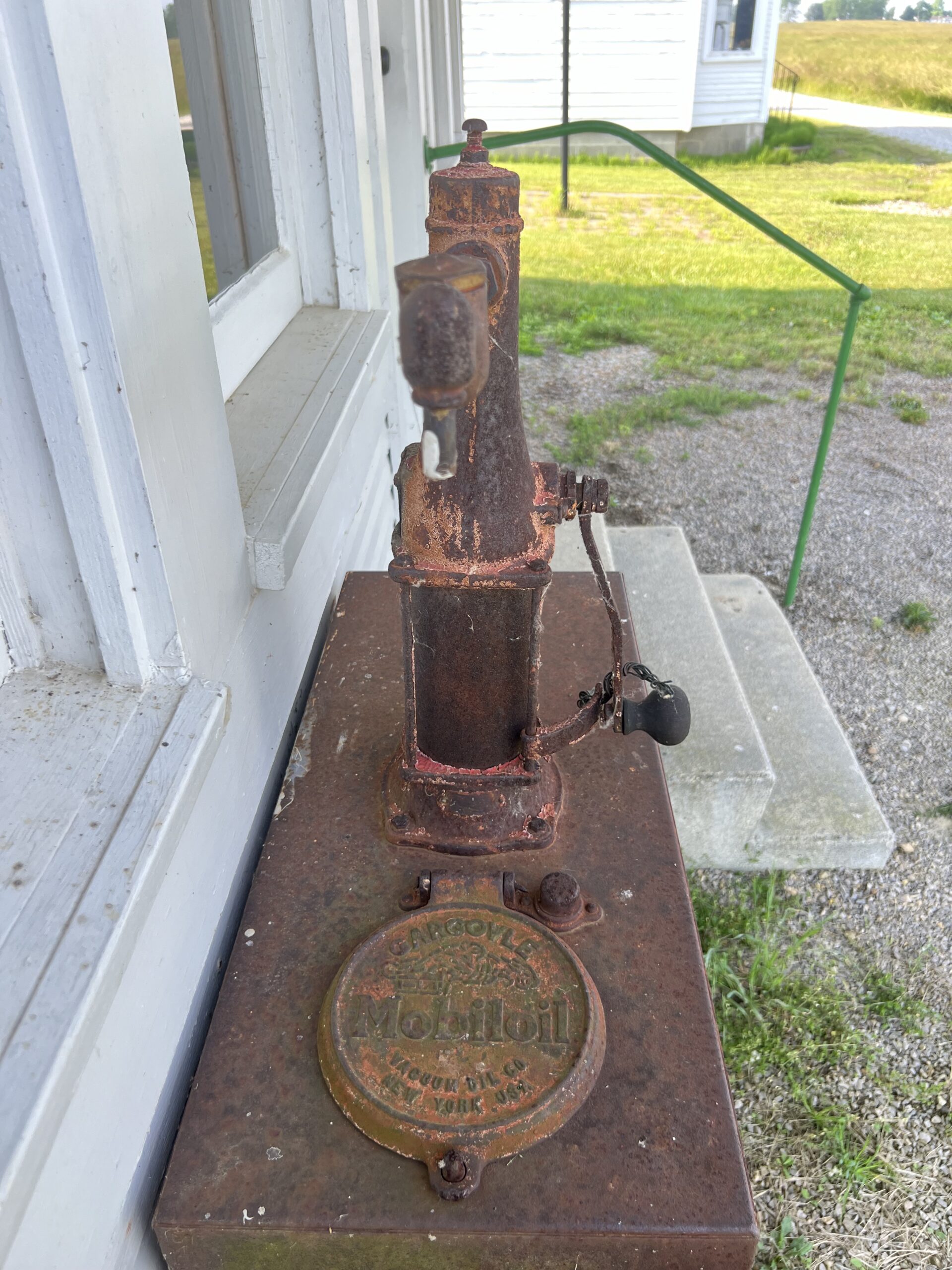 historic gas pump in the Millersport Heritage Village