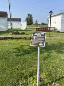 Historic Plaque in the Millersport Heritage Village
