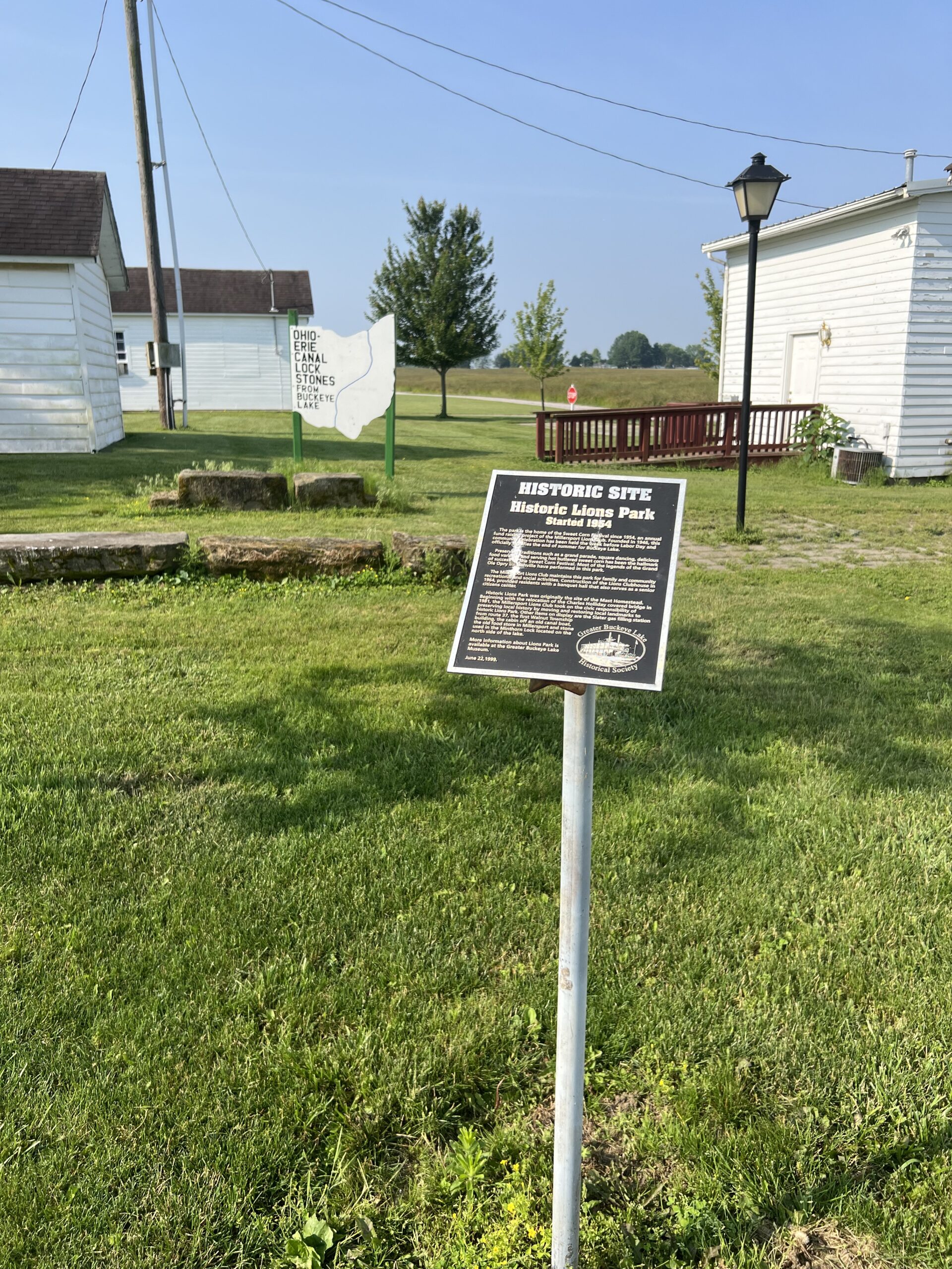 Historic Plaque in the Millersport Heritage Village