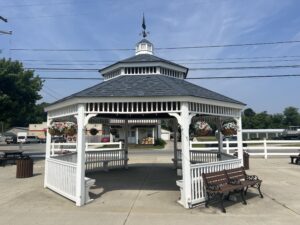community gazebo in mathias miller park in millersport ohio