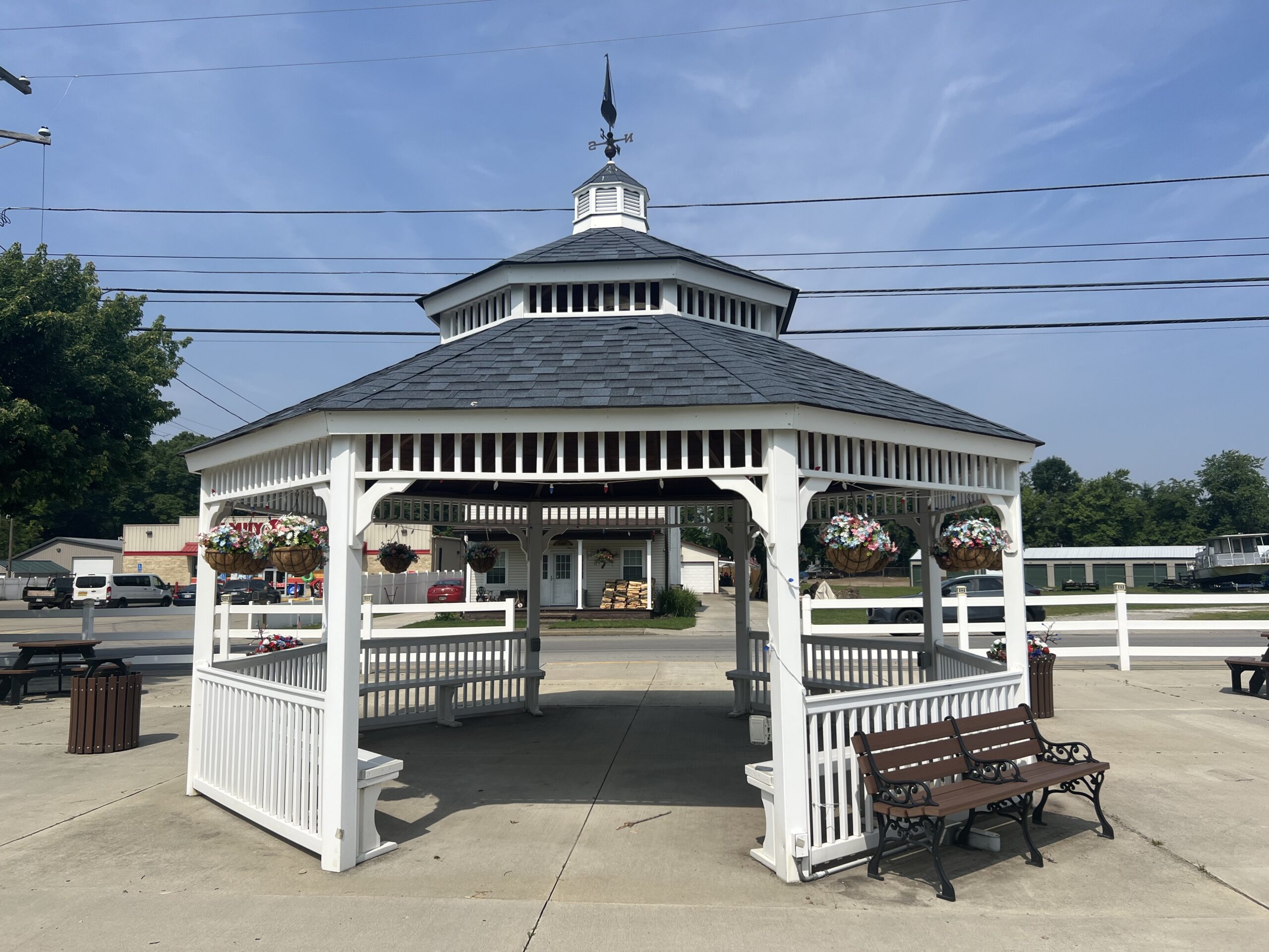 community gazebo in mathias miller park in millersport ohio
