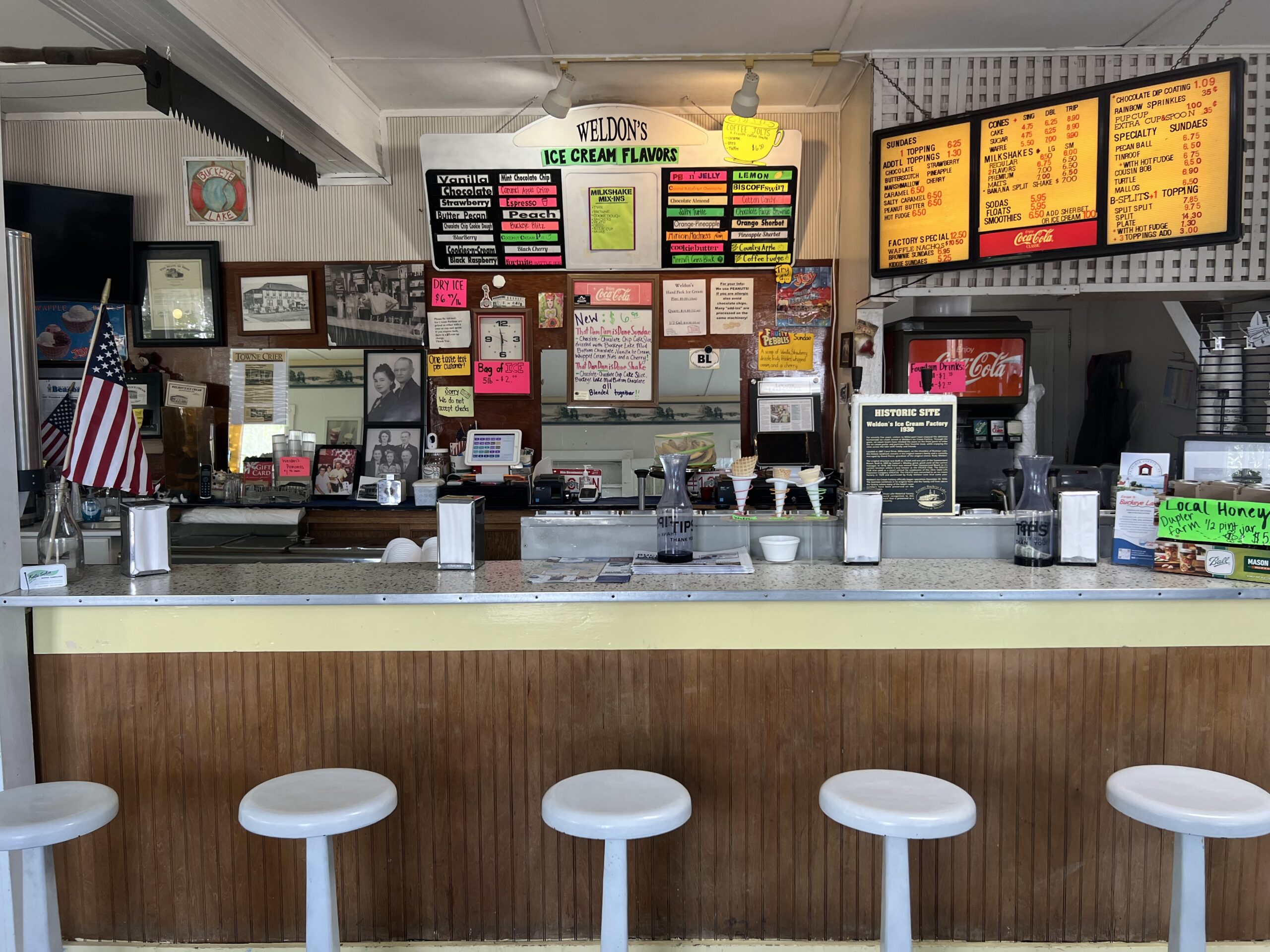 interior of Weldon's Ice cream Factory