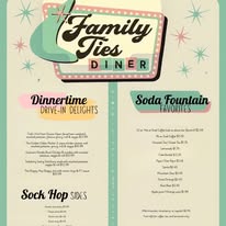 Menu for the Family Ties Diner