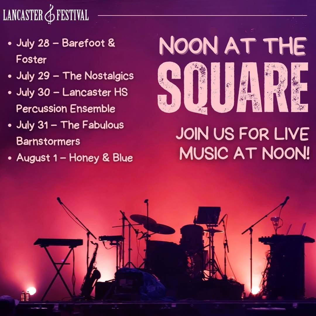 Promotional image for Noon at the Square 2025
