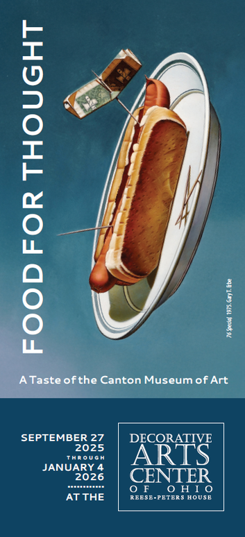Exhibition poster for the Food for Thought exhibit at the Decorative Arts Museum