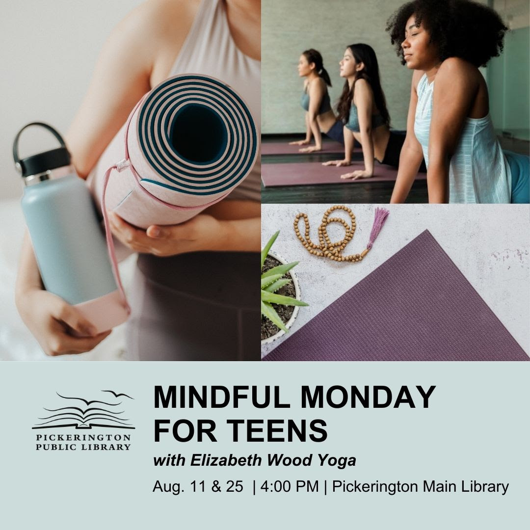 Promotional image for mindful monday yoga