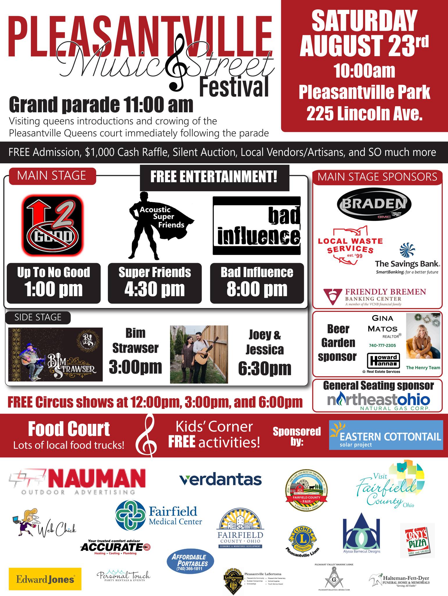 Promotional image for the Pleasantville Music festival