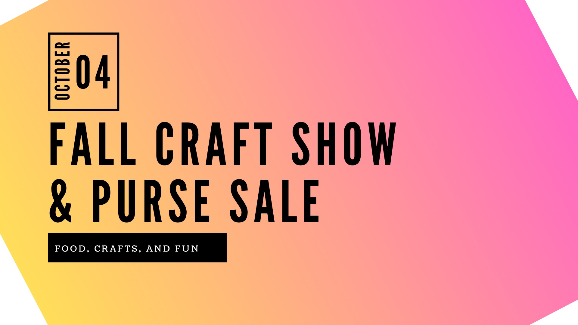 Fall Craft Show and Purse Sale