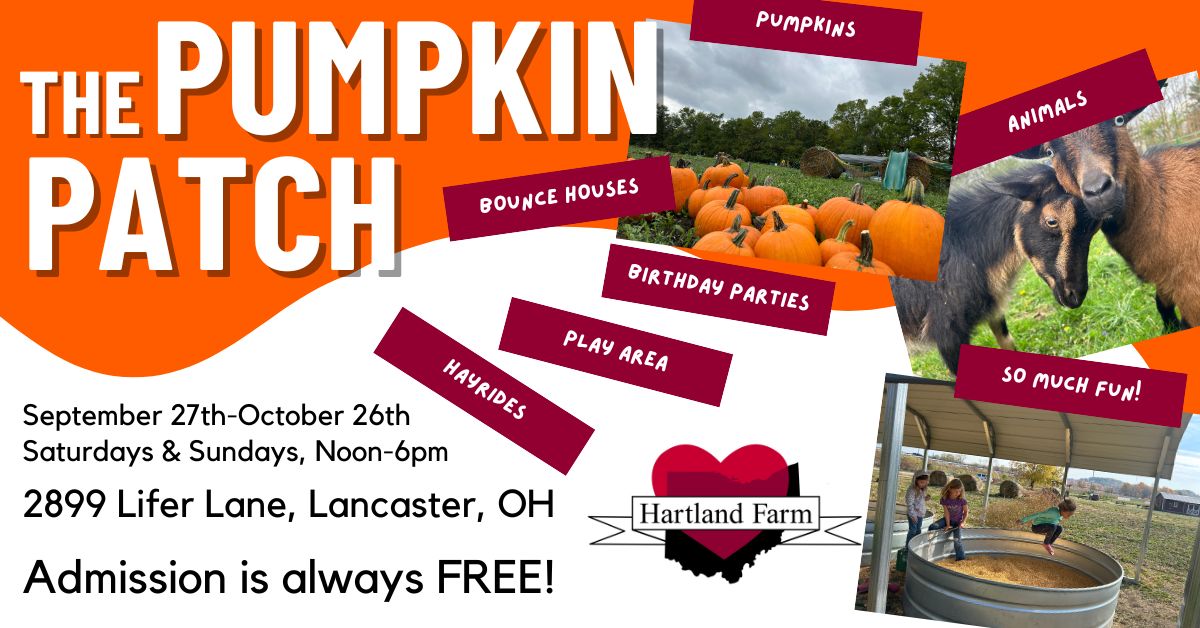 The Pumpkin Patch promotional image for Hartland Farm in Lancaster Ohio