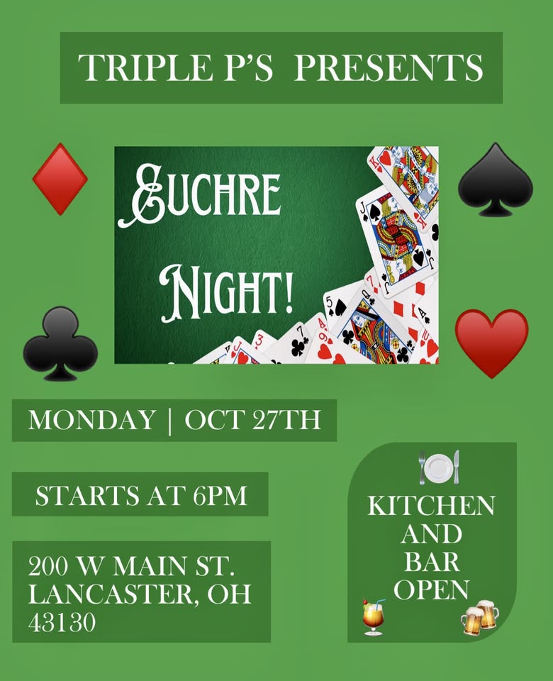 Euchre night at triple p's promotional image