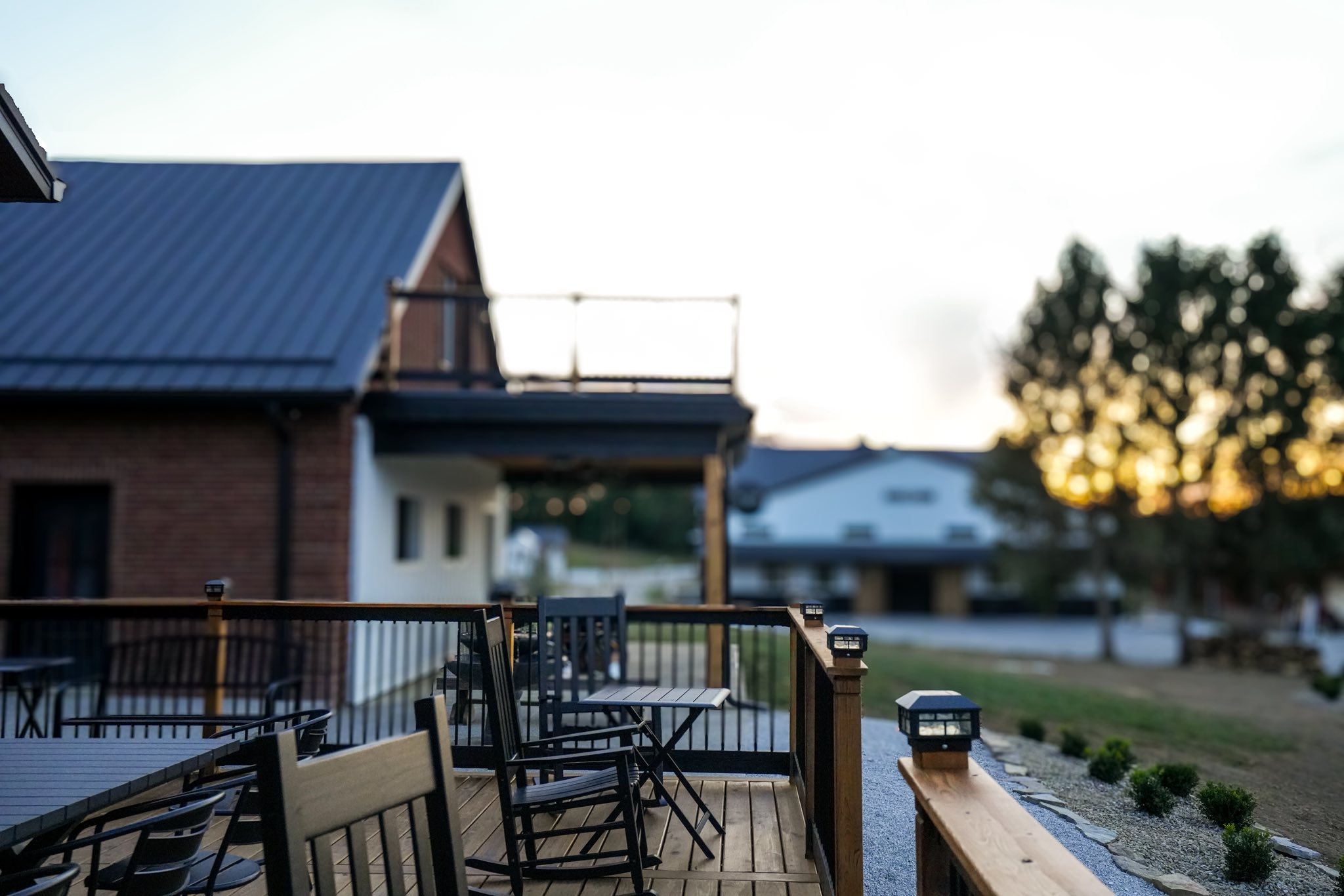 The back porch of The Pines at Buckeye Ridge