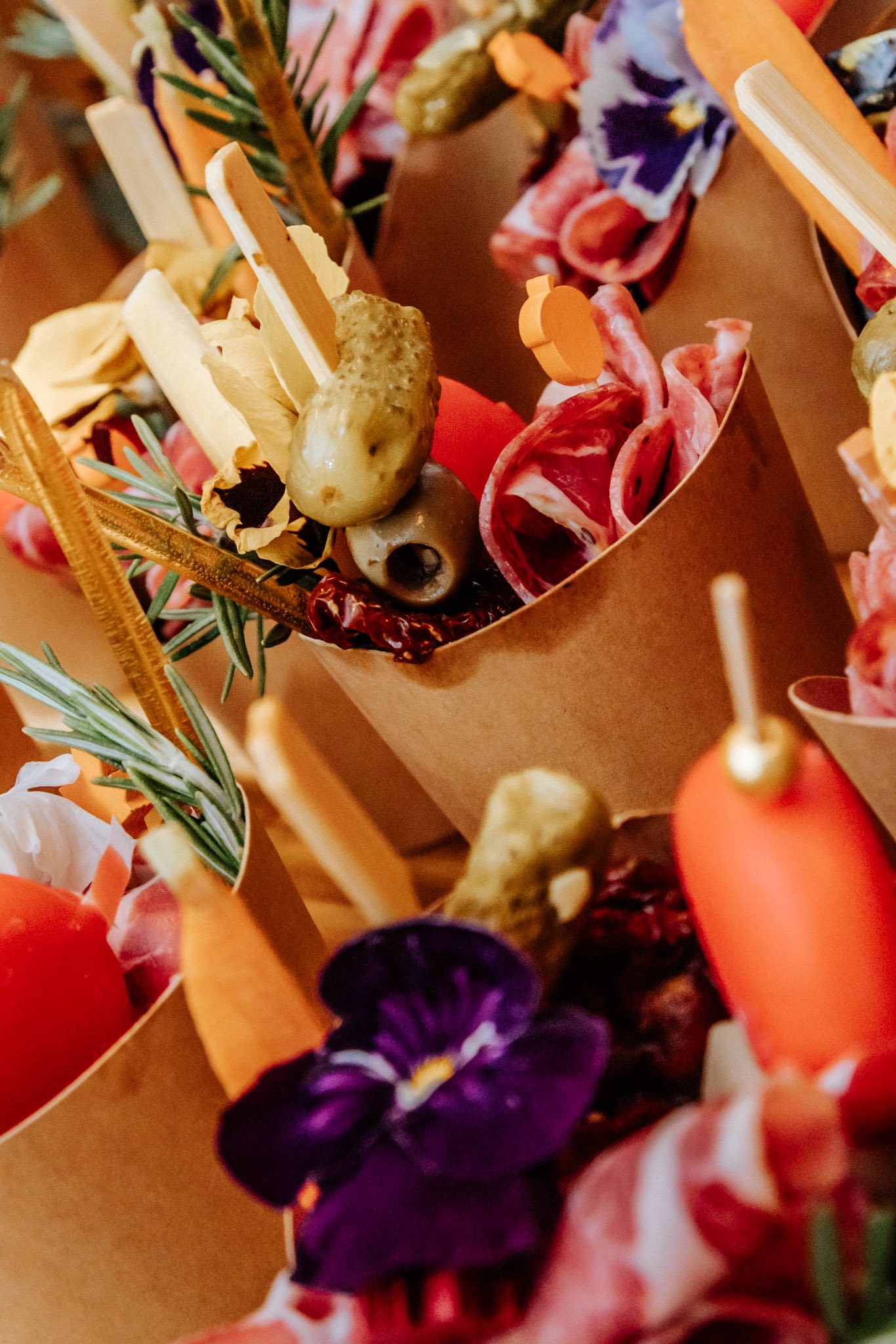 Photo of charcuterie food wrapped in paper