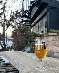 rockmill brewery beer outside in fall/winter