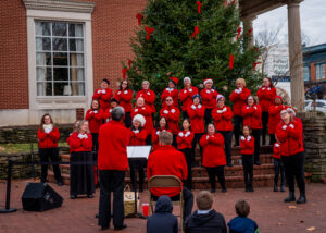 Christmas carolers downtown Lancaster