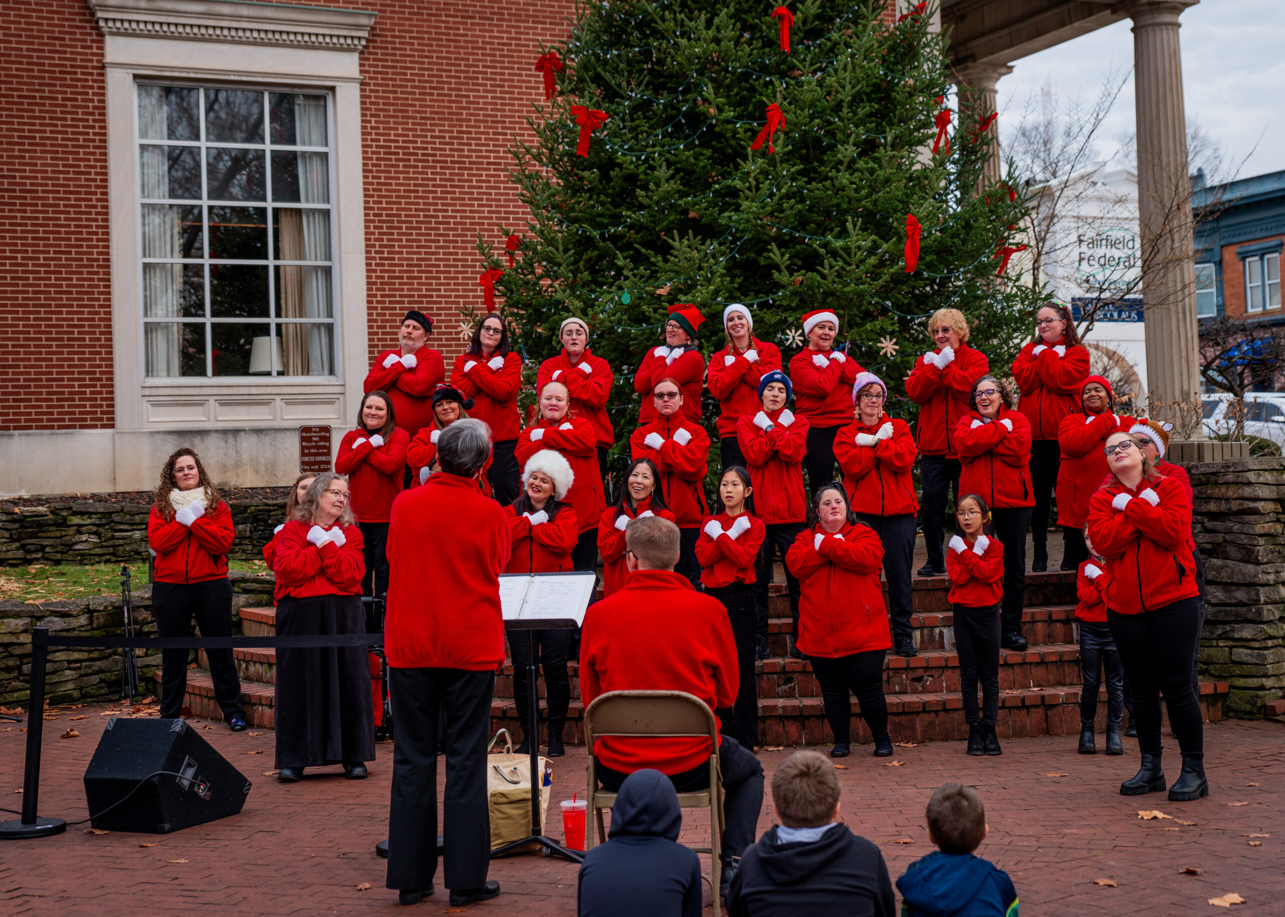 Christmas carolers downtown Lancaster
