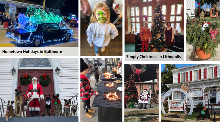 collage of holiday photos