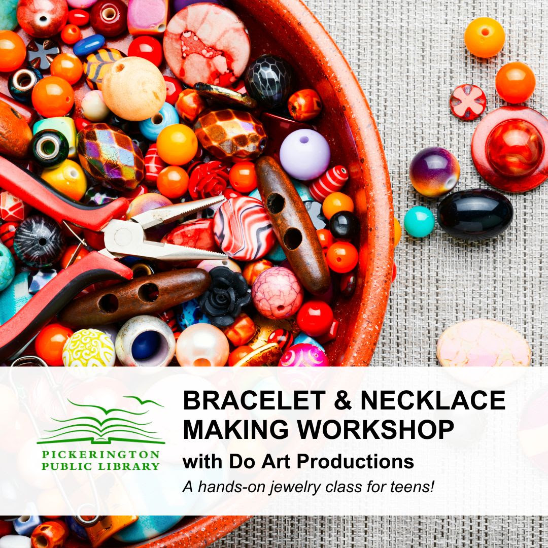 Promotional image for a bracelet and necklace making workshop