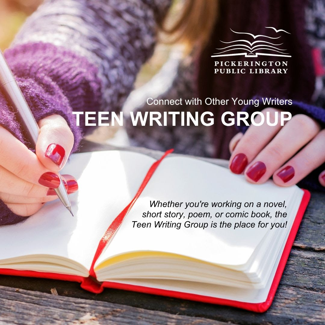 Promotional image for a teen writing group