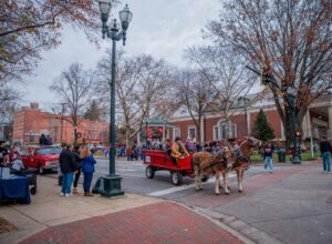 winterfest in downtown lancaster - horse drawn carriage ride
