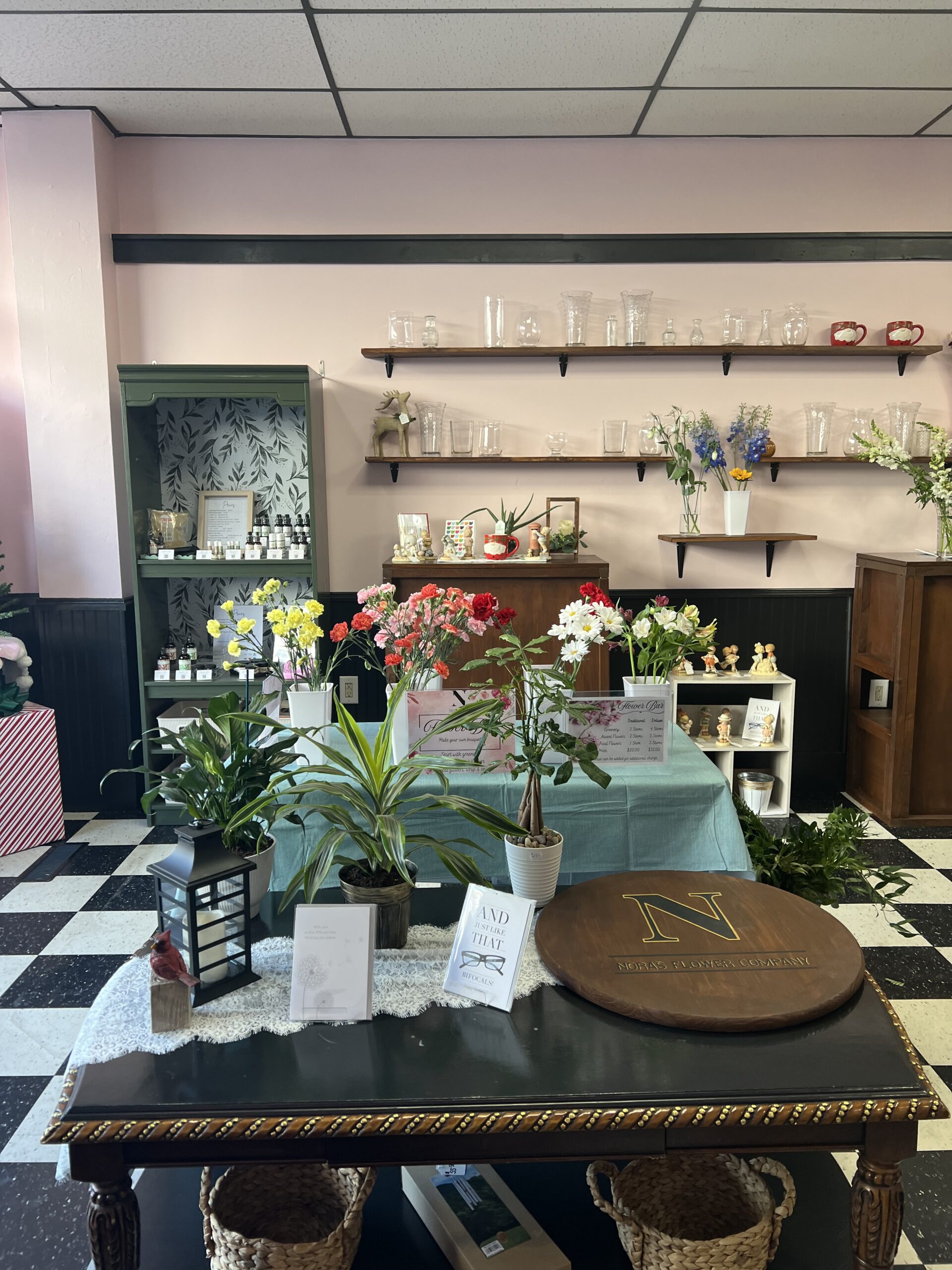 Noras Flower Company interior flower and gift display